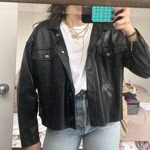Zara leather shirt / jacket NWOT